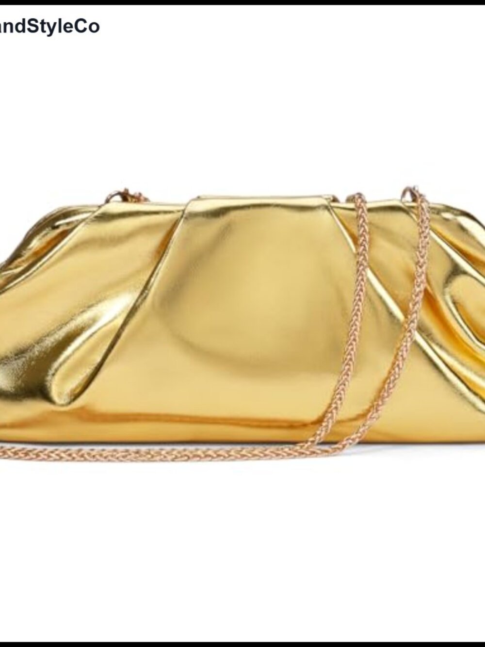 Pleated Moon Clutch Purse Acrylic Evening Bag Formal Party Handbag